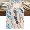 thumbnail image 1 of Ombre Blue Brown Table Runner - 72 Inch Long, Kitchen Dining Table Runner Dresser Scarves, Summer Abstract Coastal Ocean Beach Wave Farmhouse Decor for Coffee Tables Wedding Party Banquet, 1 of 8