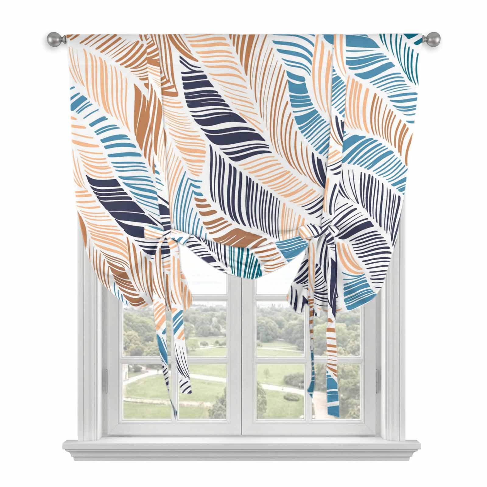 ombre-blue-brown-tie-up-curtains-for-windows-balloon-window-shades