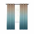 thumbnail image 1 of Ombre Blue Green Brown Blackout Curtains 54 Inches Long for Bedroom, Colorful Painting Thermal Insulated Room Darkening Black Out Window Curtain Panels Grommet Drapes for Living Room, 1 of 8