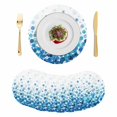 thumbnail image 1 of Ombre Blue Polka Dot Round 13 Inch Placemats Set of 8, Abstract Watercolor Geometric Gradient HeatResistant Non Slip Place Mats for Dining Table, Wipeable Braided Kitchen Table Mats for Housewarming, 1 of 9