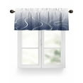 thumbnail image 1 of Ombre Blue Stripes Valances for Windows Striped Lines Waves Gradient Valance Rod Pocket Light Filtering Short Window Treatments Curtains for Kitchen Bathroom Living Room Bedroom, 42 x 12 Inch, 1 of 7