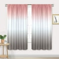 thumbnail image 1 of Ombre Blush Pink and Gray Curtains Rod Pocket 42W x 63L Inch Gradient Peach Pale Color for Women Baby Teen Girls Bedroom Decor Art Printed Living Room Window Drapes Treatment Fabric 2 Panels, 1 of 5