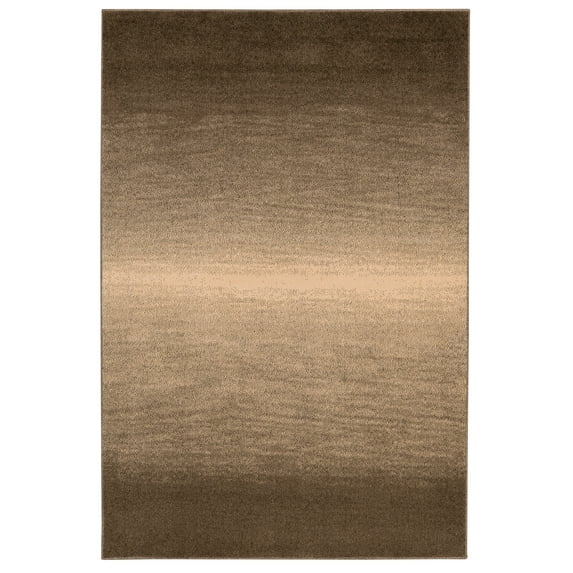 Ombre Brown Area Rug 8x10 Modern Machine Made Color Fade Design