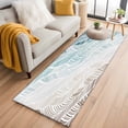 thumbnail image 1 of Ombre Brown Blue 2'x6' Runner Rugs for Hallway Kitchen Bedside Non Slip Washable, Summer Coastal Ocean Sea Beach Wave Entryway Rug Runners with Rubber Backing, Long Carpet Runner for Laundry Room, 1 of 8
