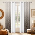 thumbnail image 1 of Ombre Brown Damask Blackout Curtains,Set Of 2,Grommet Top,Room Darking Thermal Insulated Window Drapes For Bedroom,42x63 inch, 1 of 8