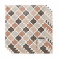 thumbnail image 1 of Ombre Brown Geometric Plaid Retro Abstract Morocco Gingham Cloth Napkins, Washable and Reusable Dinner Napkins Set of 4, Table Napkin for Kitchen Party Birthday Wedding Hotel Housewarming 20"x20", 1 of 8