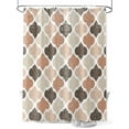 thumbnail image 1 of Ombre Brown Geometric Plaid Retro Abstract Morocco Gingham Standard Shower Curtain Set, Waterproof Shower Curtains for Bathroom, Washable Fabric Cloth Bath Curtain for Bathtub with Hooks 72x72 Inches, 1 of 6