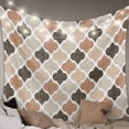 thumbnail image 1 of Ombre Brown Geometric Plaid Retro Abstract Morocco Gingham Tapestry for Bedroom Wall Hanging Tapestry, Ceiling Backdrop Tapestries Poster Blanket Wall Decor for Teens Room Living Room Dorm 59" x 90", 1 of 8