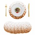 thumbnail image 1 of Ombre Brown Polka Dot Round 13 Inch Placemats Set of 6, Abstract Watercolor Geometric HeatResistant Non Slip Place Mats for Dining Table, Wipeable Braided Kitchen Table Mats for Housewarming, 1 of 9