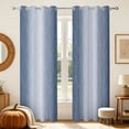 thumbnail image 1 of Ombre Bule Wavy Line Blackout Curtains 84 Inch Length,2 Panels,Grommet,Room Darking Thermal Insulated Window Drapes For Bedroom, 1 of 8