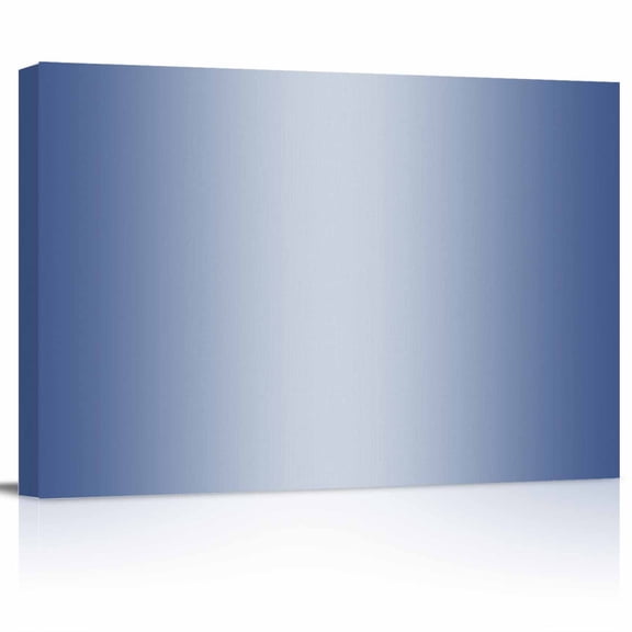 Ombre Canvas Print Wall Art Navy Blue Gradient Pictures Painting Morden Artwork for Living Room Bedroom, Ready to Hang - 12"x16"