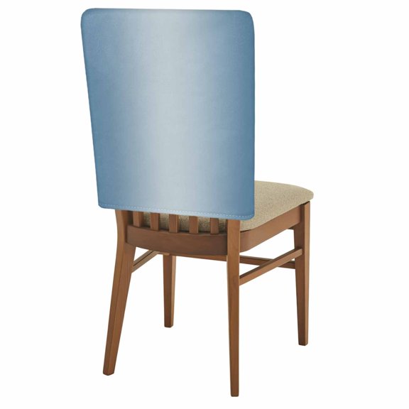 Ombre Chair Back Covers Set of 1, Haze Blue Gradient Stretch Dining Chair Back Slipcovers Removable Seat Cover for Kitchen Restaurant Hotel Cafe