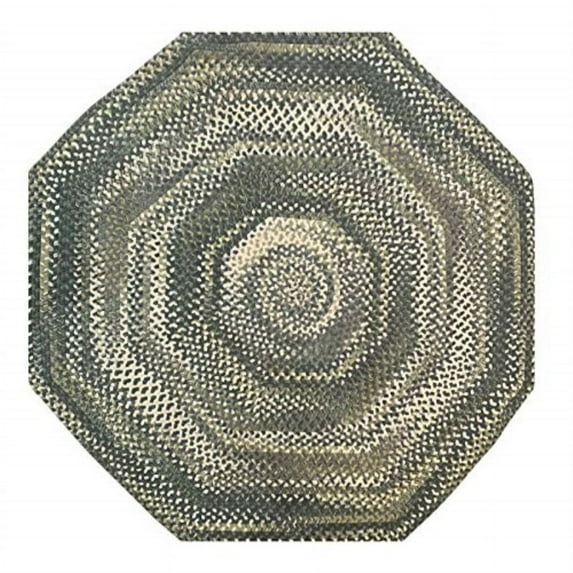 Better Trends 72" Octagonal Braided Rug – 100% Cotton Reversible Area Rug for Living Room, Bedroom, Entryway – Ombre Chenille Collection – Burgundy