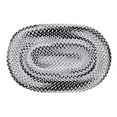 thumbnail image 1 of Ombre Chenille Collection 100% Cotton 27' x 45' Oval Braided Rug in Black, 1 of 1