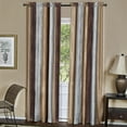 thumbnail image 1 of Ombre Chocolate Striped Modern Window Curtain Panel: 50" x 63", Rod Pocket Panel, 1 of 3