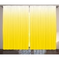 thumbnail image 1 of Ambesonne Ombre Blue Curtains 2 Panel Set, Rise and Wake, 108" x 90", Yellow White, 1 of 3