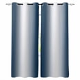 thumbnail image 1 of Ombre Dark Blue Kitchen Curtains Gradient White Abstract Minimalist Stripe Cafe Short Curtains for Bathroom Blackout Window Curtain Small Window Treatment Drapes for Bedroom Living Room 42"x45"x2, 1 of 9