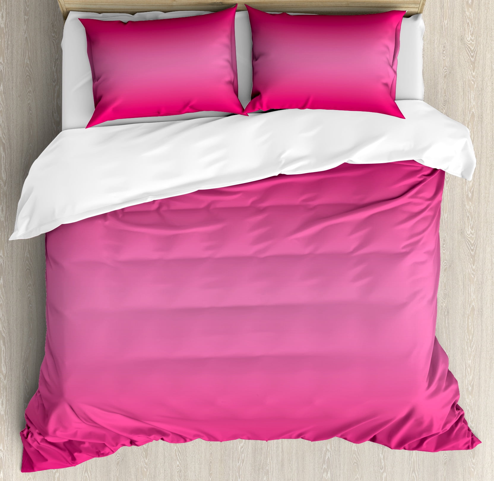 Ombre Duvet Cover Set, Cartoon Pink Medieval Colors Inspired Fuchsia ...