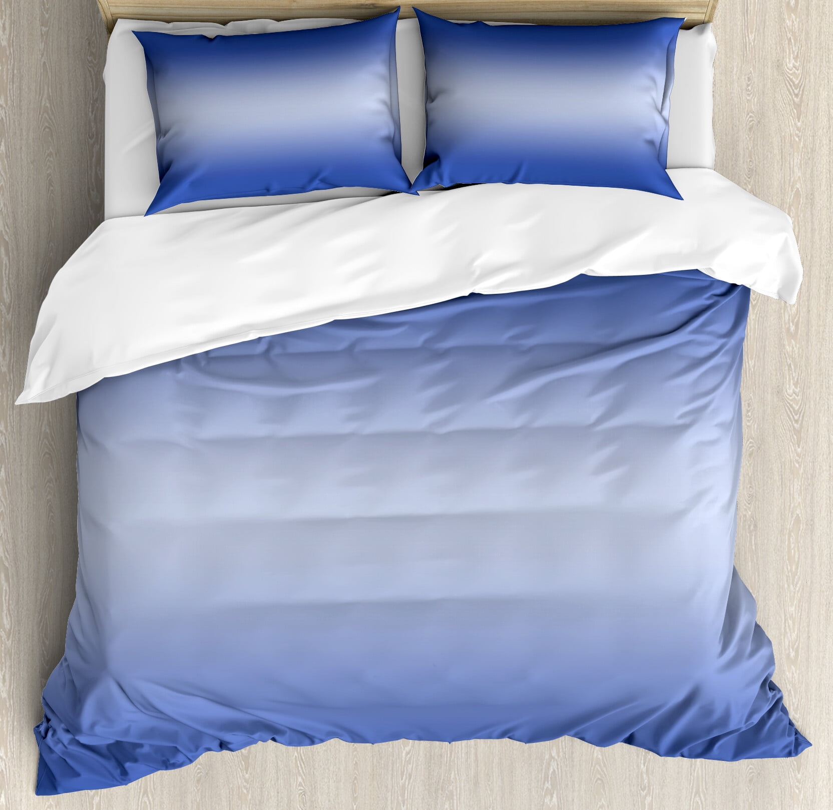 View of Ombre Duvet Cover Set, Evening Sky After the Sun Sets Day and Nignt ...