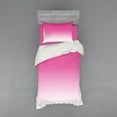 thumbnail image 1 of Ombre Duvet Cover Set, Hot Pink Candy and Cream Girly Elements Inspired Ombre Digital Design Art Print Modern, Bedding Set with Shams and Fitted Sheet, 3 Sizes, by Ambesonne, 1 of 3