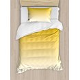 thumbnail image 1 of Ombre Duvet Cover Set, Summer Love on the Beach Theme Inspired for Yellow Lovers Modern Ombre Art Design, Decorative 2 Piece Bedding Set with 1 Pillow Shams, Twin Size, Pale Yellow, by Ambesonne, 1 of 3