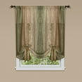 thumbnail image 1 of Ombre Earth Striped Modern Window Curtain Panel: 50" x 63", Tie-Up Shade, 1 of 2