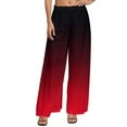 thumbnail image 1 of Ombre Gradient Pants High Waisted Black Violet and Pink Trendy Trousers Aesthetic Graphic Wide Pants, 1 of 2
