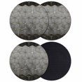 thumbnail image 1 of Ombre Gray Geometric Coasters Set of 4, Absorbent Coasters for Drinks, Modern Abstract Art Coaster for Desk Coffee Table Protection, Home Decor House Warming Gifts 4", 1 of 8