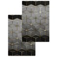 thumbnail image 1 of Ombre Gray Geometric Kitchen Dish Towels for Drying Dishes Set of 2, Modern Abstract Art Waffle Weave Microfiber Hand Tea Bathroom Towels Quick Dry & Absorbent Towel 15.7x23.6, 1 of 7