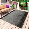 thumbnail image 1 of Ombre Gray Geometric Outdoor Rug 6x9 Ft, Non Slip Washable Area Rug, Modern Abstract Art Patio Rugs Carpet Runner, Large Floor Mat for Indoor/Outdoor Deck Porch Camping, 1 of 8