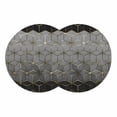 thumbnail image 1 of Ombre Gray Geometric Round 13 Inch Placemats Set of 2, Modern Abstract Art HeatResistant Non Slip Place Mats for Dining Table, Wipeable Braided Kitchen Table Mats for Housewarming, 1 of 9