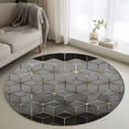 thumbnail image 1 of Ombre Gray Geometric Round Area Rug 3Ft Washable Small Circle Rugs for Kitchen Entryway, Modern Abstract Art Non-Slip Carpet Floor Mats Indoor Outdoor Carpet Runner Aesthetic Home Decor, 1 of 8