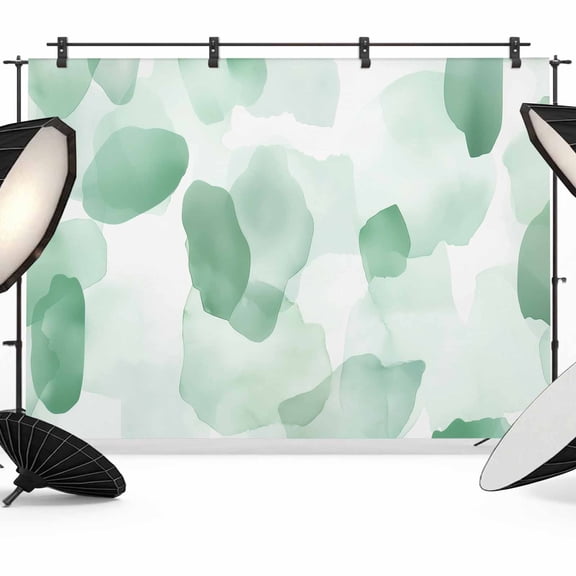 Ombre Green Boho Backdrop for Photography,Fabric Photo Background Backdrop,Multicolored Tie Dye Abstract Art Photo Booth Background for Portrait Photoshoot Video Wedding Studio Decor Banner 7x5ft
