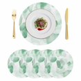 thumbnail image 1 of Ombre Green Boho Round 13 Inch Placemats Set of 4, Multicolored Tie Dye Abstract Art HeatResistant Non Slip Place Mats for Dining Table, Wipeable Braided Kitchen Table Mats for Housewarming, 1 of 9