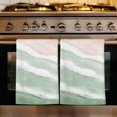 thumbnail image 1 of Ombre Green Ocean Kitchen Towels Set of 1, Coastal Waves Beach Gradient Absorbent Dish Towels for Kitchen, Microfiber Hand Towel, Quick Drying Tea Towel for Cleaning Decorative Dishcloths, 1 of 7