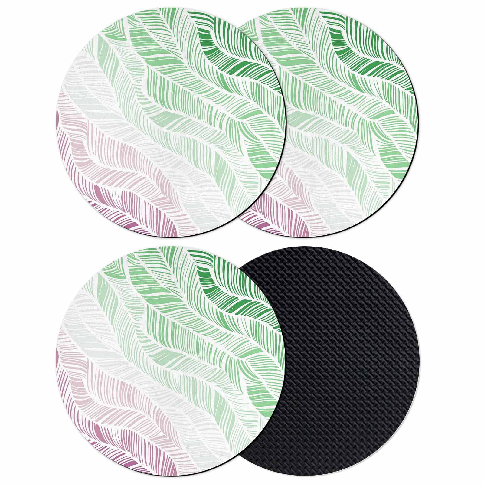 Pink Coaster Set Ombre Green Pink Coasters Set of 4, Absorbent Coasters for Drinks ...
