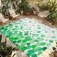 thumbnail image 1 of Ombre Green Polka Dot Outdoor Rug for Patio/Deck/Porch, Non-Slip Large Area Rug 6 x 9 Ft, Abstract Watercolor Geometric Gradient Indoor Outdoor Rugs Washable Area Rugs, Camping Rug Carpet Runner, 1 of 8
