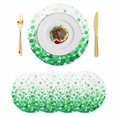 thumbnail image 1 of Ombre Green Polka Dot Round 13 Inch Placemats Set of 4, Abstract Watercolor Geometric Gradient HeatResistant Non Slip Place Mats for Dining Table, Wipeable Braided Kitchen Table Mats for Housewarming, 1 of 9