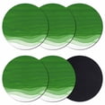 thumbnail image 1 of Ombre Green Waves Coasters Set of 6, Absorbent Coasters for Drinks, Abstract Art Gradient Modern Coaster for Desk Coffee Table Protection, Home Decor House Warming Gifts 4", 1 of 8