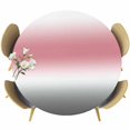 thumbnail image 1 of Ombre Grey Pink Round Tablecloth 55-60 Inch Round Fitted Table Cloth with Elastic Edge, Modern Abstract Art Gradient Waterproof Table Cover Protector for Outdoor Picnic Party Dining, 1 of 9