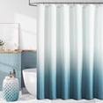 thumbnail image 1 of Ombre Grey Shower Curtain Fabric Shower Curtain Coastal Beach Ocean Wave Bathroom Shower Curtain Gray Gradual Color Design Nautical Waterproof Hooks Included 72x72 inches 1 Panel, 1 of 6