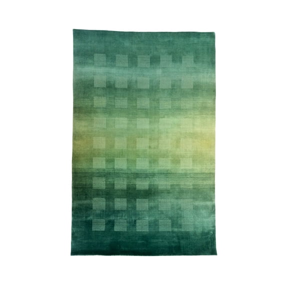 Ombre Hand Woven Handmade Woolen Carpet for Living Room | Luxurious Wool Rug | Classic Handmade Floor Rug | Non-Slip Handmade Carpet, Size-5X8, Color-Aqua