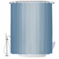 thumbnail image 1 of Ombre Haze Blue Fabric Shower Curtain Gradient Color Washable Shower Curtains for Bathroom, Waterproof Bath Curtain with Hooks Home Decor 72x72in, 1 of 8