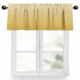 thumbnail image 1 of Ombre Kitchen Valances for Windows Gradient Mustard Yellow Farmhouse Rod Pocket Curtain Valances for Living Room Bedroom Cafe Window Treatment, 1 Panel, 54x18 Inch, 1 of 7