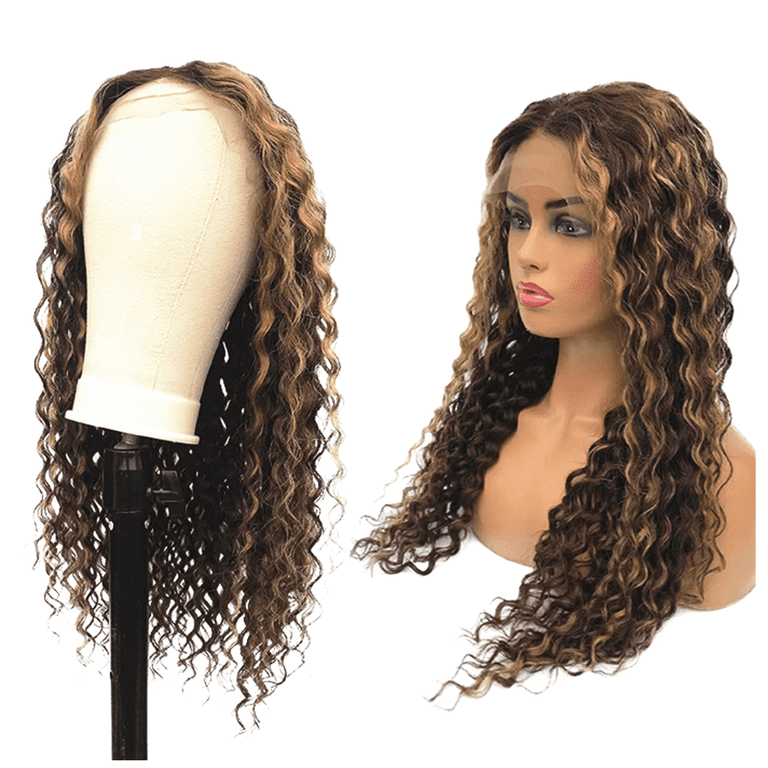 This is a HD transparent TPART frontal wig. Deep curls and 22 inches. Highlight Amazon.com : 22 Inch Deep Wave Lace Front Wigs Human Hair  main image 4
