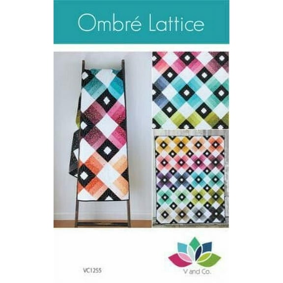 Ombre Lattice Quilt Pattern by V and Co