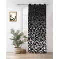 thumbnail image 1 of Ombre Leopard Thermal Insulated Blackout Curtains for Bedroom 63 Length Print Black White Gradient Room Darkening Curtain 1 Panel Grommet Window Curtain Drape for Living Room Nursery Room, 1 of 7