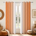 thumbnail image 1 of Ombre Orange Wave Print Blackout Curtains,2 Panels Set,52x84 Inch,Grommet Top,Thermal Insulated Window Drapes For Bedroom, 1 of 8