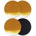 thumbnail image 1 of Ombre Orange Waves Coasters Set of 4, Absorbent Coasters for Drinks, Abstract Art Gradient Modern Coaster for Desk Coffee Table Protection, Home Decor House Warming Gifts 4", 1 of 8