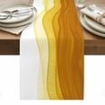 thumbnail image 1 of Ombre Orange Waves Table Runner - 90 Inch Long, Kitchen Dining Table Runner Dresser Scarves, Abstract Art Gradient Modern Farmhouse Decor for Coffee Tables Wedding Party Banquet, 1 of 8